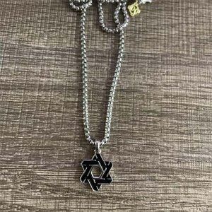 David Yurman Cable Star Of David Amulet Necklace In Sterling Silver